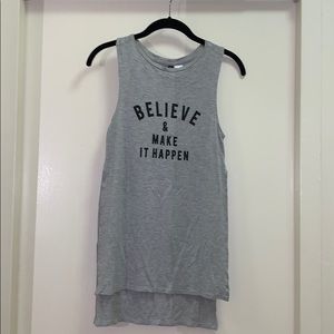 Believe and make it happen tank top